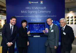 HKU and Microsoft Hong Kong join hands to embrace Artificial Intelligence in multi-disciplinary research
